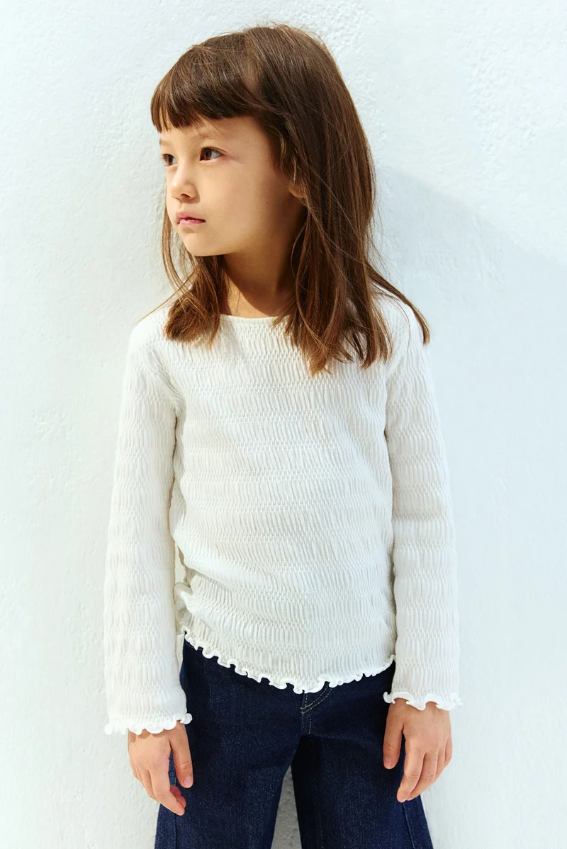 H&M Smocked jersey top