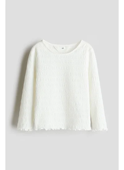 اتش اند ام Smocked jersey top