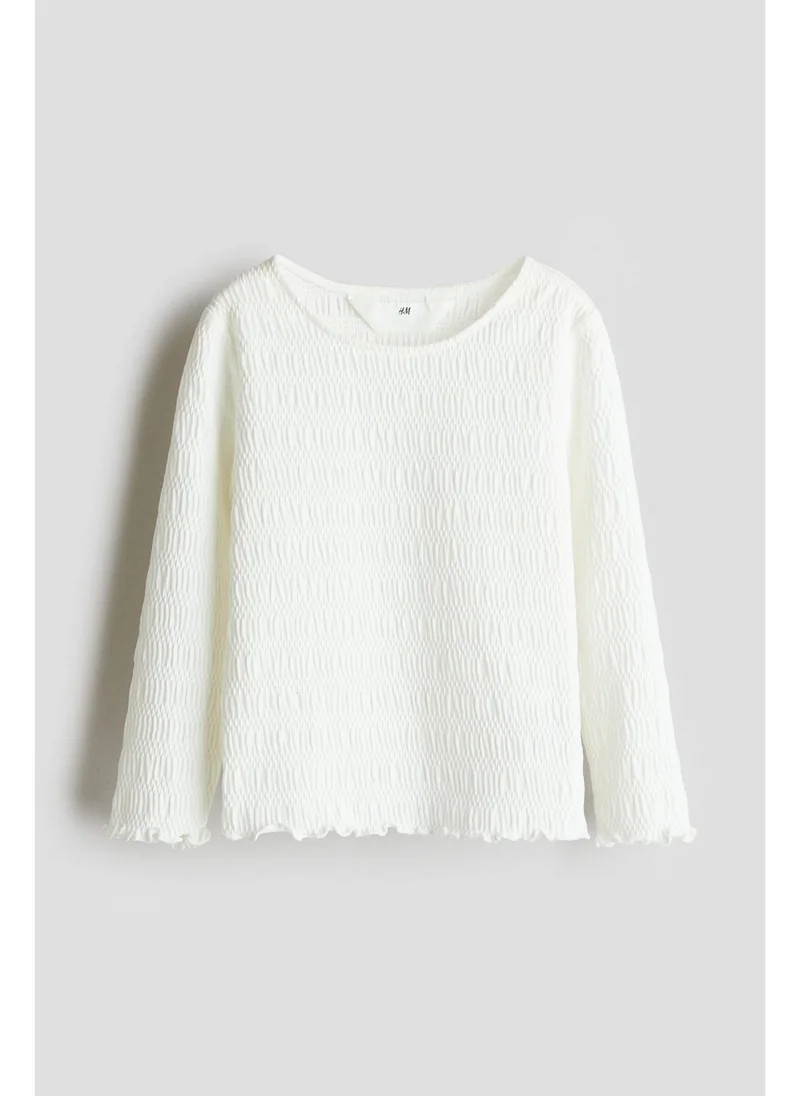 اتش اند ام Smocked jersey top