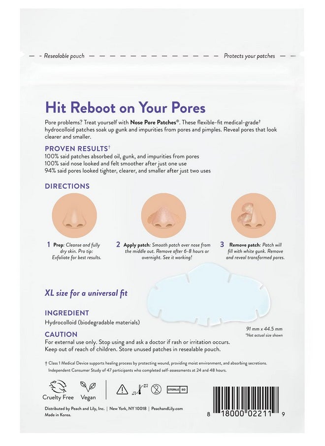 Peach Slices Peach Slices | Nose Pore Patches | Medical-Grade Hydrocolloid | Targets Pores & Pimples | Absorbs Oil Overnight | Vegan | Cruelty-Free | Facial Skin Care Products | 7 Ct  - Image 4