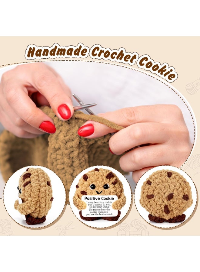 GROIC Positive Pocket Cookie Doll, Funny Emotional Support Knitted Cookie Toy with Positive Card, Woolen Crochet, Cheer Up Graduation Gift, Encouragement for Friends - Image 3