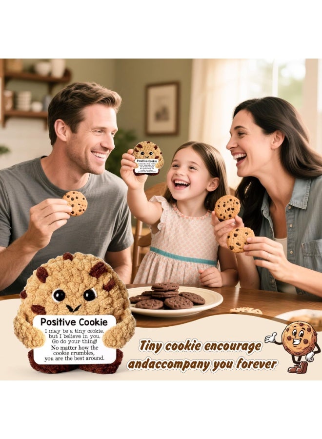 GROIC Positive Pocket Cookie Doll, Funny Emotional Support Knitted Cookie Toy with Positive Card, Woolen Crochet, Cheer Up Graduation Gift, Encouragement for Friends - Image 5