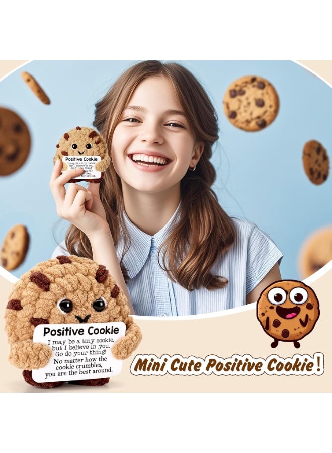 GROIC Positive Pocket Cookie Doll, Funny Emotional Support Knitted Cookie Toy with Positive Card, Woolen Crochet, Cheer Up Graduation Gift, Encouragement for Friends - Image 2