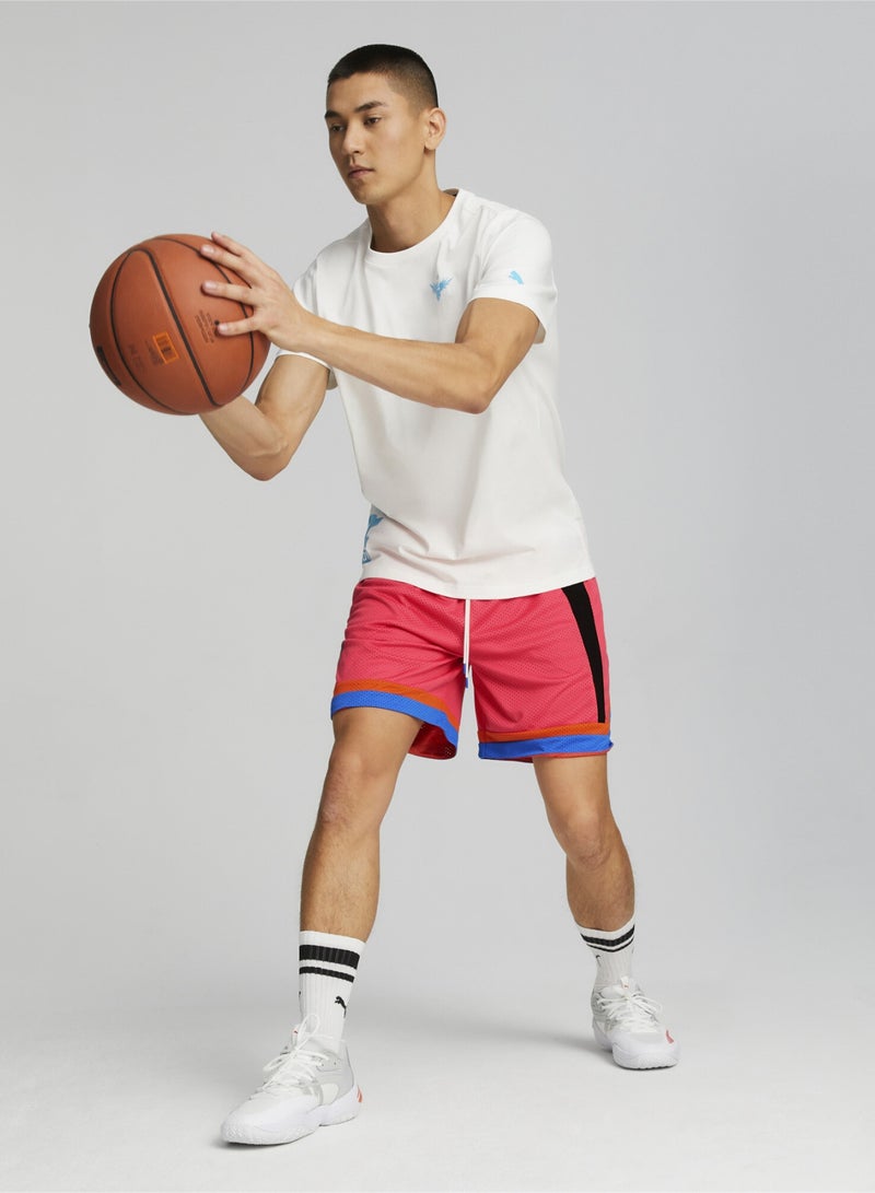 بوما شورت كرة السلة Melo One Stripe للرجال - Image 2
