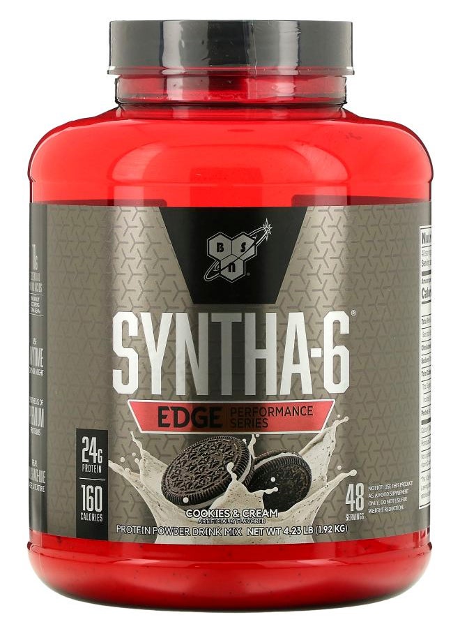 BSN Syntha6 Edge Protein Powder Mix Cookies & Cream 4.23 lb (1.92 kg) 
