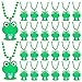CiciBear 24 Pack Frog Necklace Party Favors with Mardi Gras Beads for Green Frog Girls Baby Shower First Birthday Reptile Camping Party Favors Wedding Birthday Celebrations - Image 2