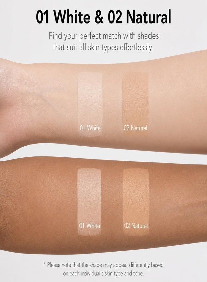 Ganrek Blanc Cover Cream Stick V - Korean Foundation Stick, Color Adapting Cream Foundation, Smooth Even Coverage, Easy Blend, Natural Match, Long-Lasting Dewy Finish with Brush (Natural) - Image 5