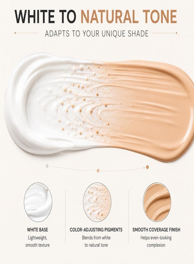 Ganrek Blanc Cover Cream Stick V - Korean Foundation Stick, Color Adapting Cream Foundation, Smooth Even Coverage, Easy Blend, Natural Match, Long-Lasting Dewy Finish with Brush (Natural) - Image 3