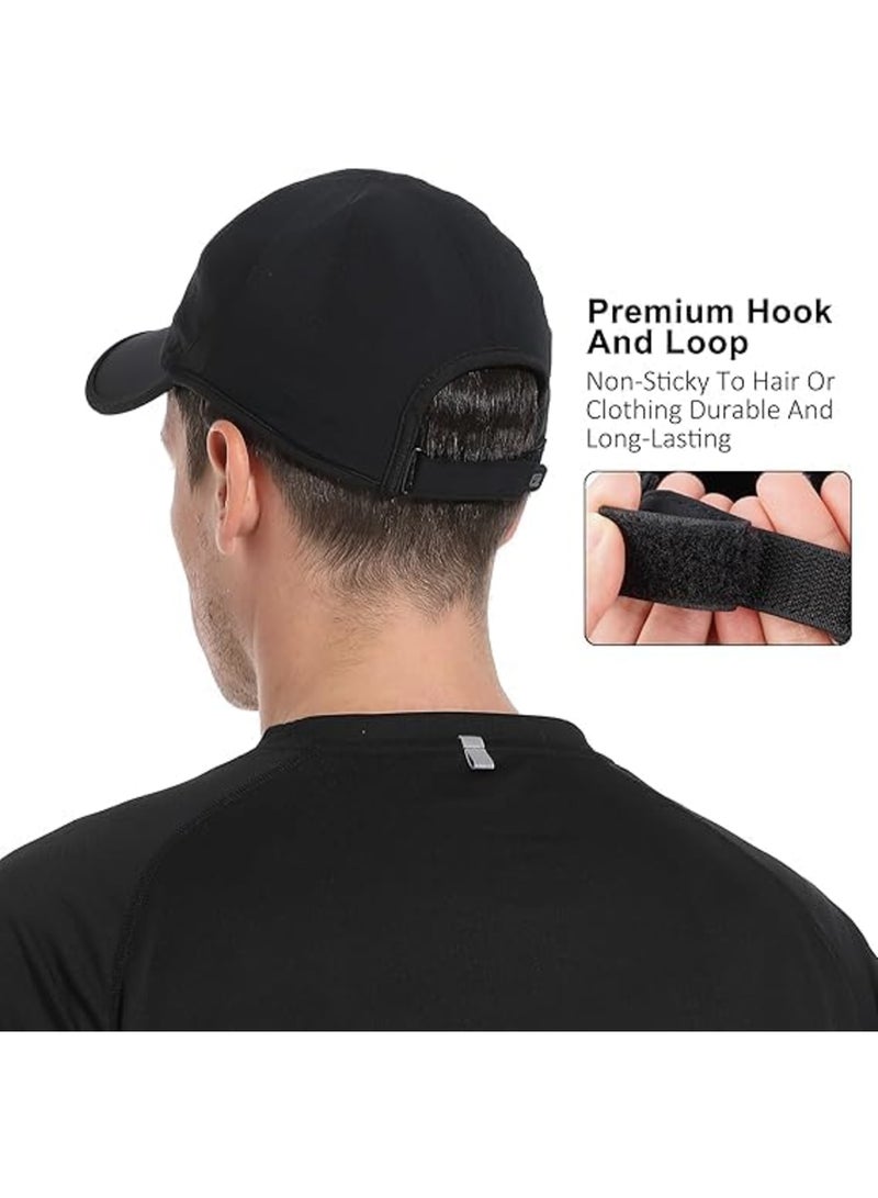 SYOSI Running Hat, Lightweight Breathable Cap for Men and Women, Quick Dry Stretch Fabric with Mesh Panels, Adjustable Sports Sun Hat for Outdoor Running Fitness Hiking Workouts, Black - Image 5