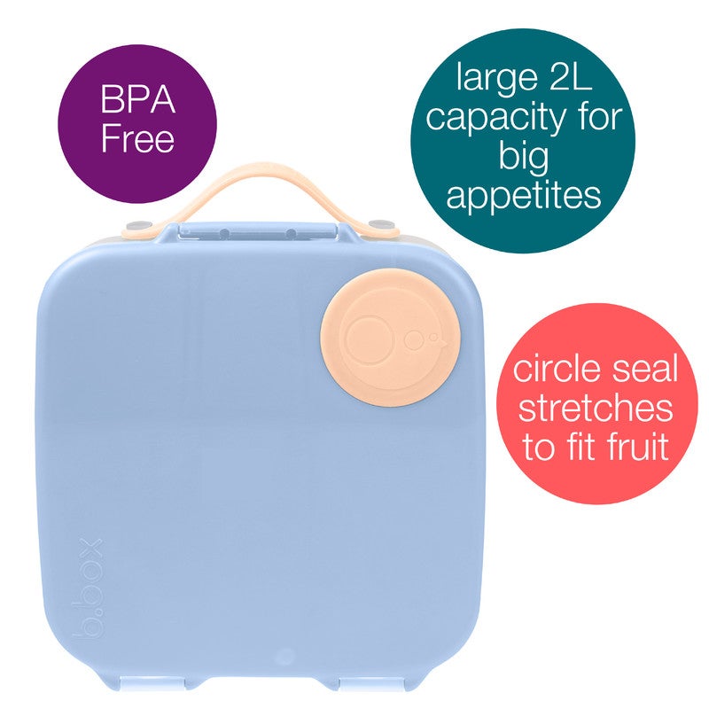 b.box Lunchbox | Jumbo Bento Box with 4 Compartments (2 Leakproof), Removable Divider, Gel Cold Pack | Ideal for School | From 3+ | 1L capacity - Image 2