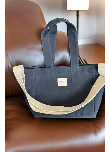 Bahels Waxed Canvas Bag with Jean Strap - Washing Effect