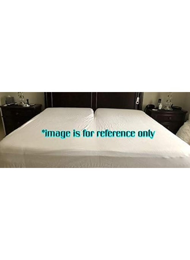 Cottingon Sheets for Sleep Number Bed Split King, Split Top King Sheets for Sleep Number Bed, 100% Egyptian Cotton, White Solid, 34 Split-King, 400 TC, 16 Inch Deep, Split King Sheets for Sleep Number Beds