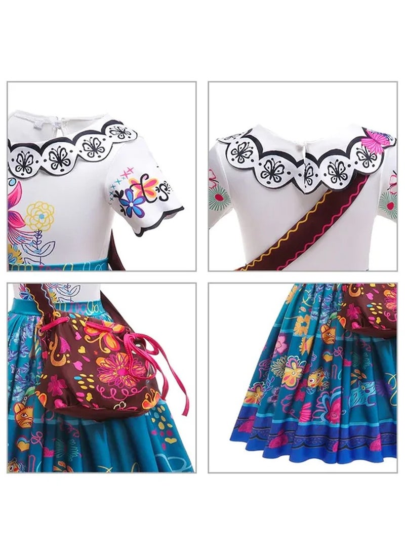 Brain Giggles Brain Giggles Mirabel Costume for Girls Kids Encanto Costume Halloween Costume for kids  - Image 3