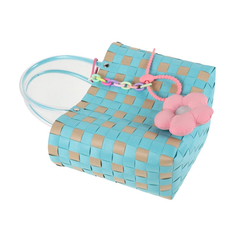 Multifunctional Woven Tote Basket For Picnics Grocery Shopping With Handle - Image 2