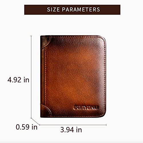 banyanu SENYIDUCAN BanYaNu RFID Trifold Wallet for Men - Mens Genuine Leather Wallets - 11 Credit Card Holders - Mens Tri Fold Wallet with 2 Money Cash Slots - Gift For Man - Image 3