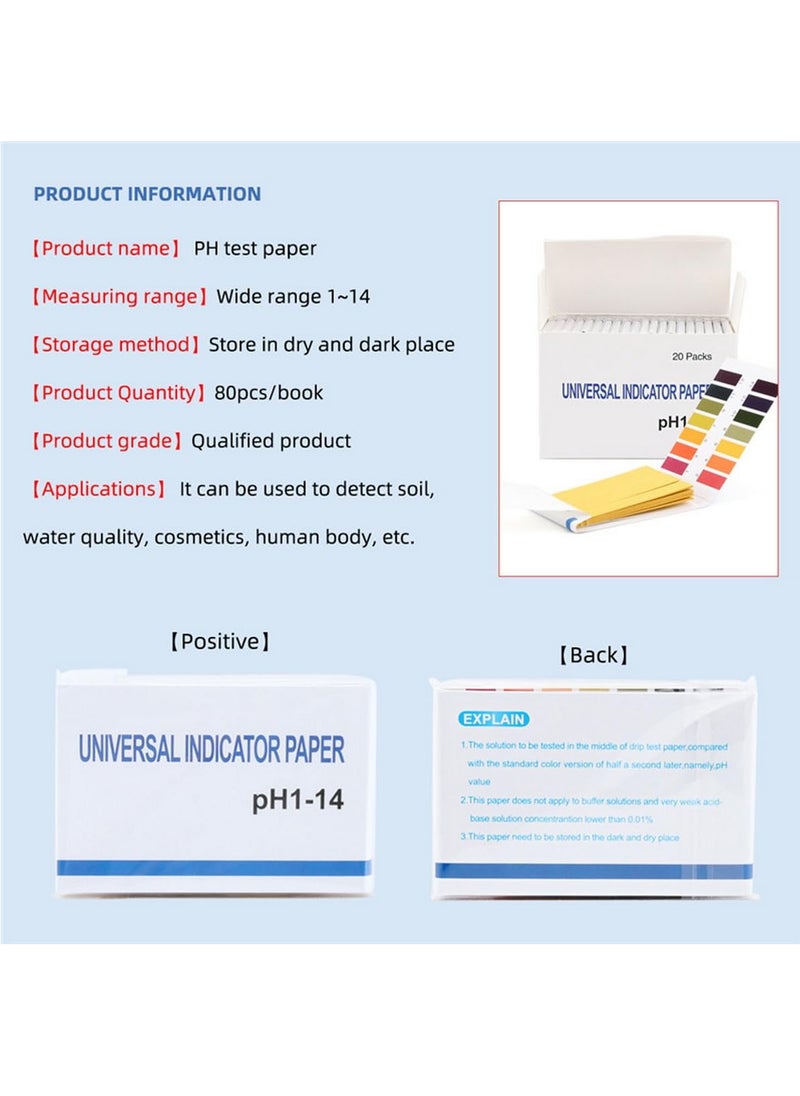 RATSAW - 3 Packs of 240 pH Test Strips Range 1 to 14 Universal pH Test Paper Litmus Test Paper ph balance test strips for Water Saliva  Urine Soil Testing - Image 1