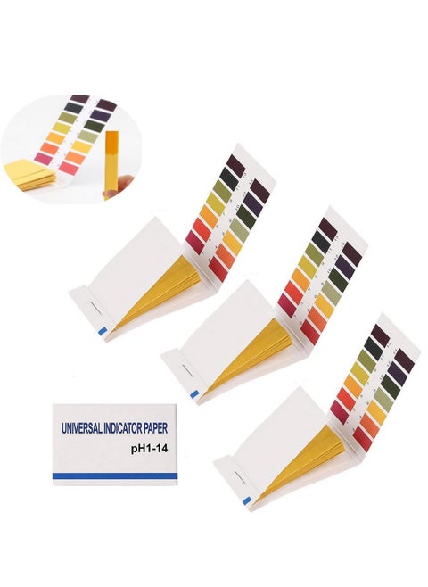 3 Packs of 240 pH Test Strips Range 1 to 14 Universal pH Test Paper Litmus Test Paper ph balance test strips for Water Saliva  Urine Soil Testing