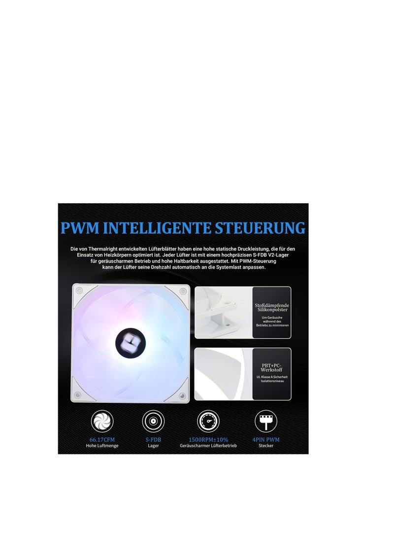 Thermalright Aqua Elite 240 White V3 Dual PWM ARGB Liquid CPU Fan with S-FDB Bearings, PWM Controlled Efficient Pump, for AMD/AM4/AM5, Intel LGA1150/1151/1200/2011/1700(AE240) - Image 4