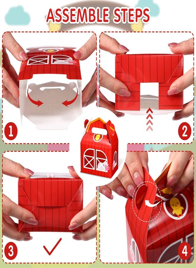 زنون مجموعة زونون من 24 صندوق هدايا بتصميم مزرعة، مقاس 4 × 2.4 × 5.1 بوصة، بنمط حيوانات، مثالية لحفلات أعياد الميلاد، بنقشة ريفية، مناسبة للعائلة، ومستلزمات حفلات الكريسماس، 6 تصاميم - Image 4