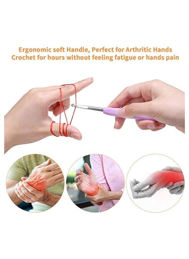 INFLUX (14-Piece 2mm/B -10mm/N) Crochet Kit with Ergonomic Hooks, Yarn Needles, Stitch Markers & Portable Storage Bag - Ideal for Beginners & Experts, Travel Essential tweezer and sewing kit  - Image 5