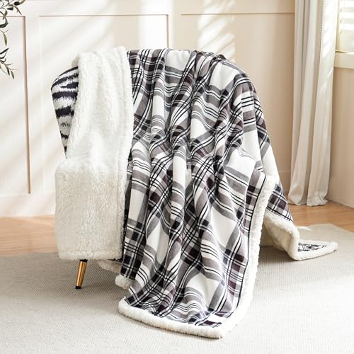 Gracelife Sherpa Fleece Throw Blanket for Couch, Fluffy Plush Warm Fuzzy Blanket for Women and Men, Cozy Thick Soft Twin Blanket for Bed(Gray-2, 60"*80") - Image 4