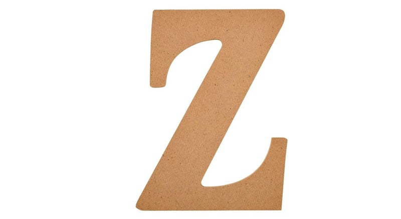 AVENZA MDF Wooden Alphabets Letters Cutouts Big Size for Wall Decoration Decor Walls Hanging Large for Birthday Family Wedding Anniversary Art Craft Letter 9 inch (Z) - Image 1