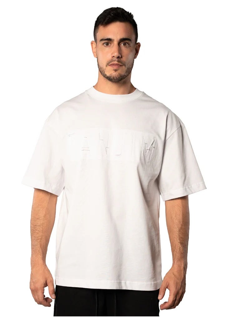 TANJIM SQUAD - TANJIM ENGRAVED T-SHIRT WHITE - Image 1