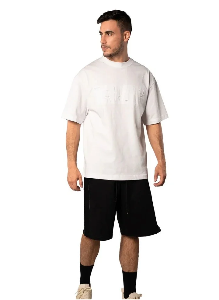 Tanjim Squad White TANJIM SQUAD - TANJIM ENGRAVED T-SHIRT WHITE for Men | Best Price UAE