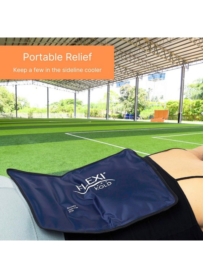 NatraCure 2 FlexiKold Gel Ice Packs (Standard Large: 10.5" x 14.5") Ice Packs for Injuries Reusable, Back Pain Relief, Knee Ice Pack Wrap, After Surgery, Ice Pack for Knee, Shoulder - 2PK  - Image 5