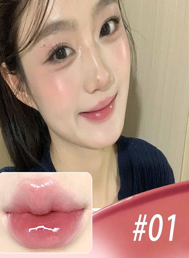 KTouler 4Pcs Hydrating Lip Tint Glossy Set,Highly Pigmented Lang Lasting Waterproof Pink Red Cute Lip Gloss Lip Tint Stain for Women - Image 2