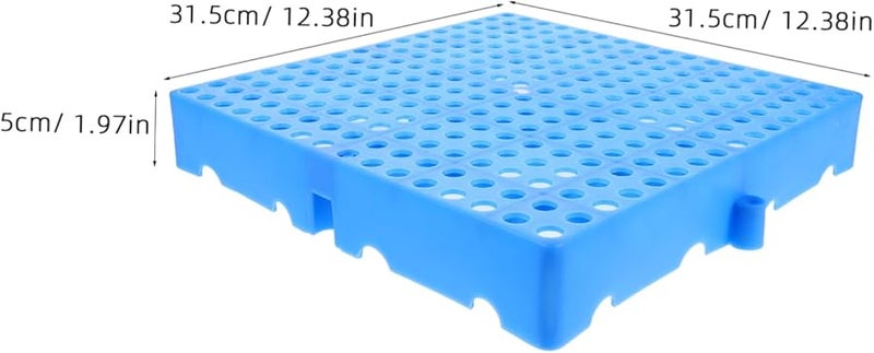 قطعتان من حصائر الأرضية البلاستيكية المتشابكة مقاومة للماء قابلة لتعديل الارتفاع شبكة تهوية لتخزين القبو - Image 1