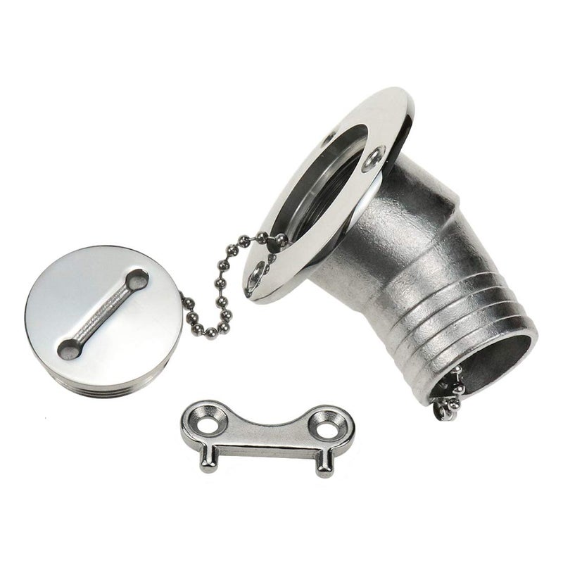 Meprotal Boat Deck FillFiller 11238mm Water Deck Fuel Filler Angled Neck 316 Stainless Steel Hardware with Key for Boat Yacht Caravan Universal