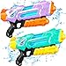 Quanquer Super Water Guns for Adults 2 Pack Super Guns Water Soaker Blaster Squirt Toy 1200cc with Excellent Range Gift Toys for Outdoor Swimming Pool Fighting Play Purple Green - Image 3