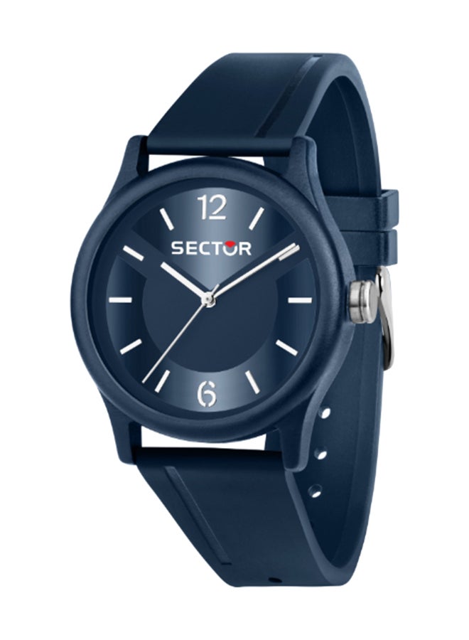 Sector Men's Blue Round Analog Dial with Blue Silicone Band Watch - 41mm - R3251203003 - Image 1