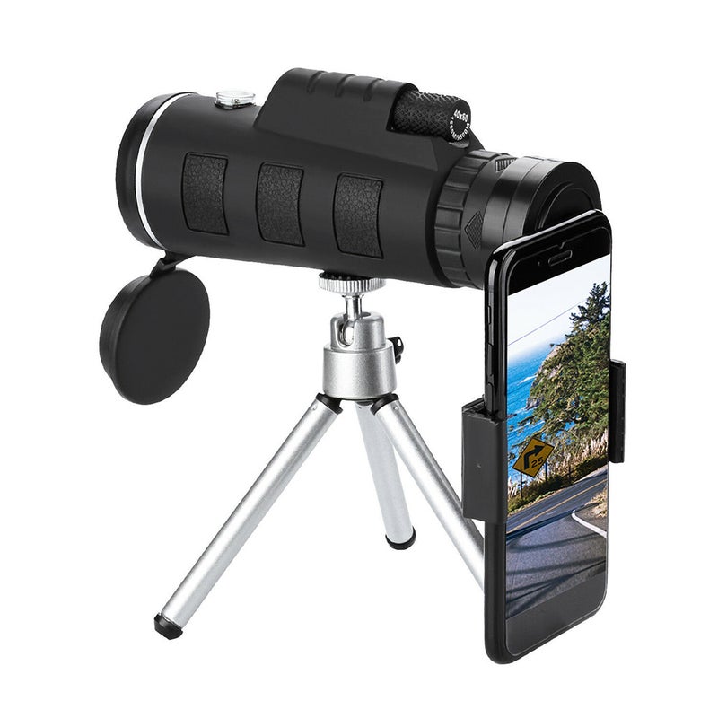 40X60 Zoom Optical Lens Monocular Telescope Compass + Tripod+ Clip Universal for Phone - Image 1