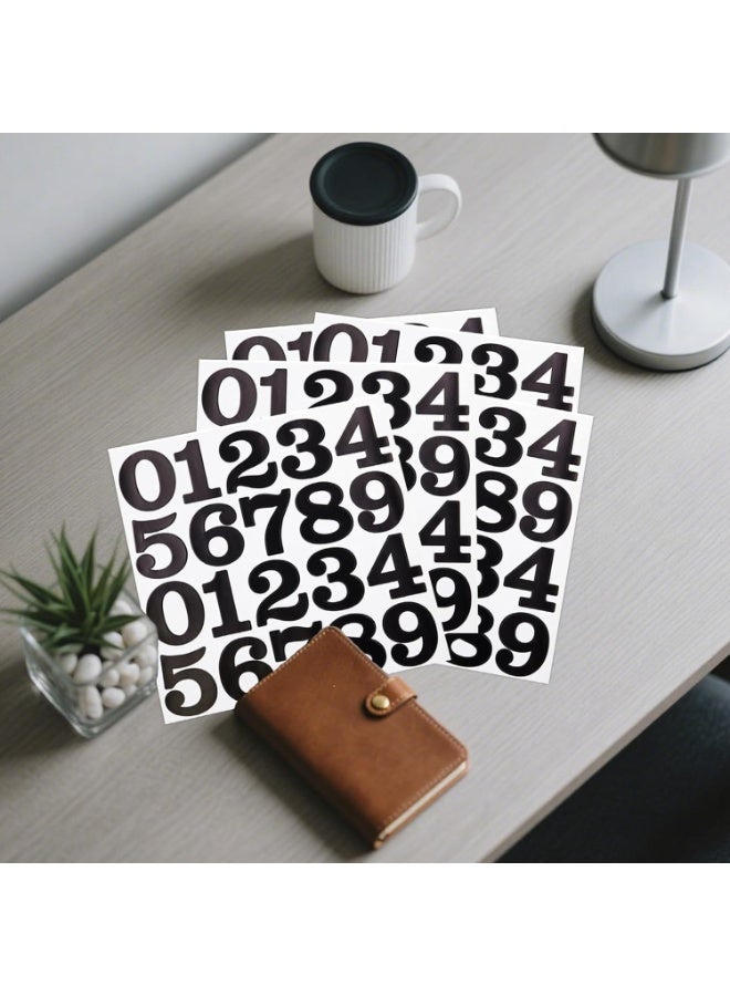SUNSAR 2 Inch Number Stickers for Mailbox, Black Waterproof Number Stickers for Organizing, Lockers, Sign, Note, Bins, Storage and More, 5 Sheets, Black - Image 5