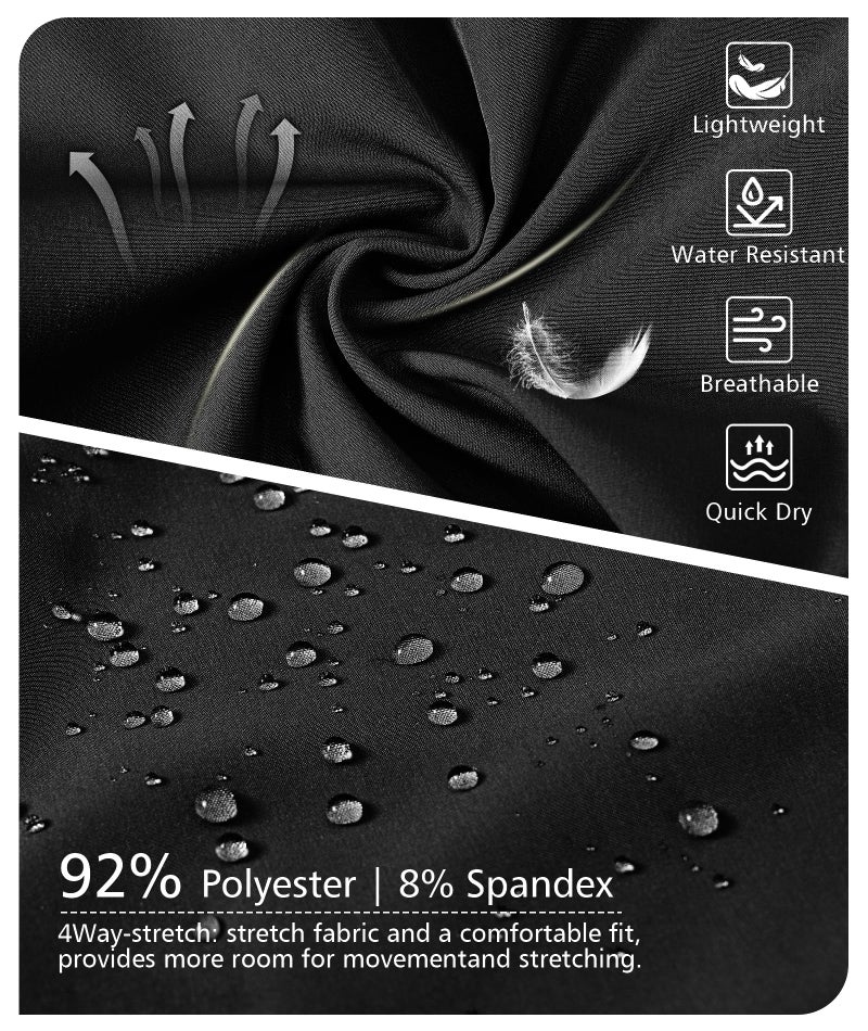 Zoofly Men's Sweatpants Lightweight Workout Pants with Zipper Pockets Elastic Waist Athletic Pants for Men Exercise Jogging Hiking Black 3XL - Image 4