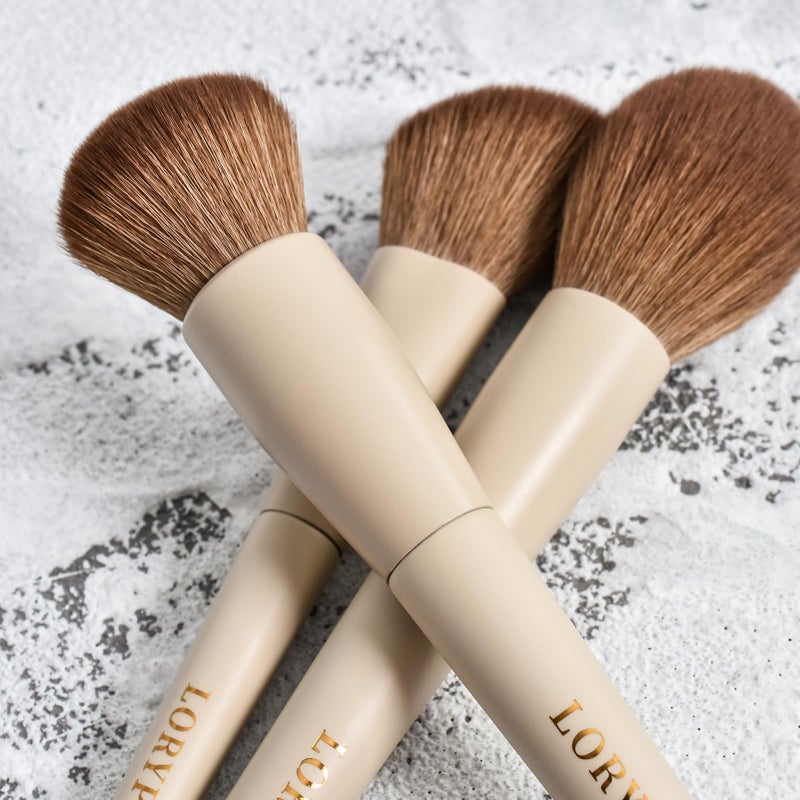 LORYP 18 Piece Makeup Brushes Set Labeled Face and Eye Brush Set Complete with Foundation, Concealer, Contour, Blending, Blush, Eyeshadow Brushes with Travel Holder Case - Image 3