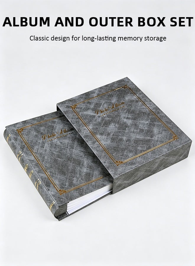 DUNISO 200 Pockets Foil Stamping Photo Album for 6 Inches Photos Portable Photo Album for Family Wedding Boys Girls - Image 5