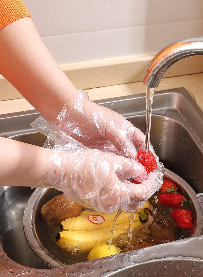 SYOSI Disposable Food Prep Gloves - 500PCS Plastic Food Safe Disposable Gloves, Food Handling, One Size Fits Most - Image 3