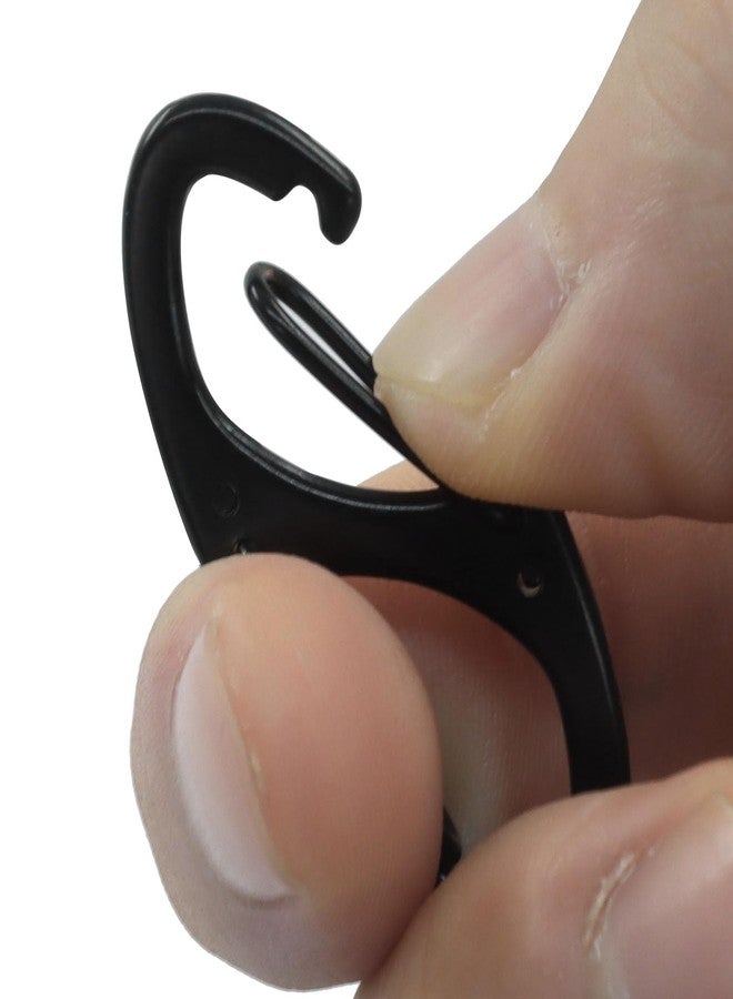 BokWin 50 Pack Small Carabiner Clips 1.6 Inch Double Sided Spring Gate Snap Hooks - Metal Key Clips for Keychain Accessories, Outdoor Camping, Fishing, Hiking in Black - Image 4