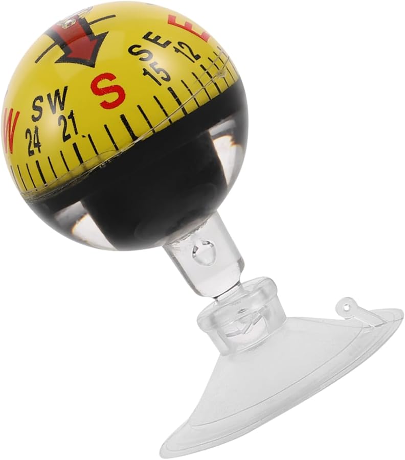 Cabilock Portable Car Compass Suction Cup Dashboard Mount for Outdoor Hiking Navigation - Image 2