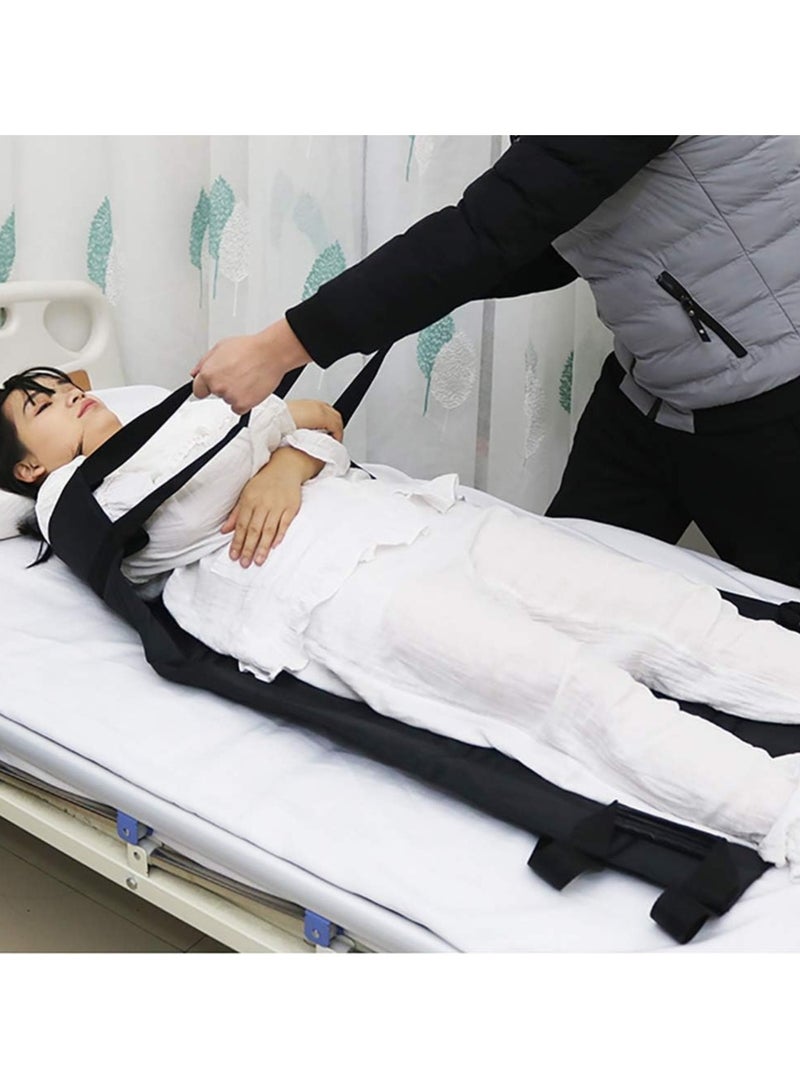 ياميم نقالة Yameem قابلة للطي ناعمة 6 مقابض من قماش أكسفورد المنزلية للإنقاذ في حالات الطوارئ، نقالة قابلة للطي للمريض، نقالة إنقاذ للمستشفى، عيادة المستشفى، الرياضات المنزلية، أسود 108 × 67 سم - Image 2