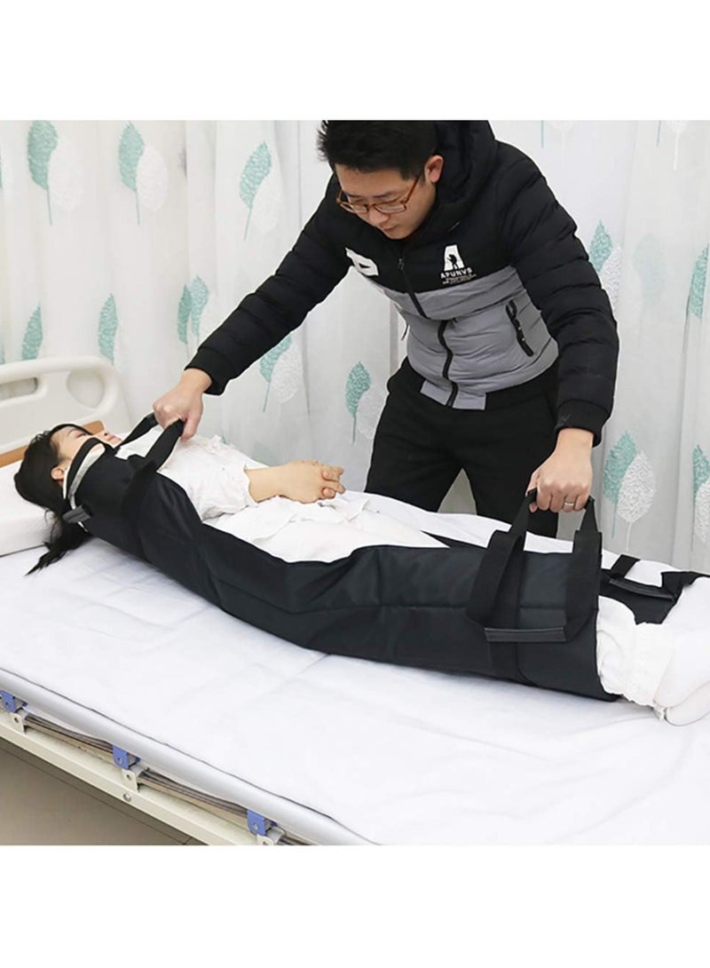 ياميم نقالة Yameem قابلة للطي ناعمة 6 مقابض من قماش أكسفورد المنزلية للإنقاذ في حالات الطوارئ، نقالة قابلة للطي للمريض، نقالة إنقاذ للمستشفى، عيادة المستشفى، الرياضات المنزلية، أسود 108 × 67 سم - Image 3