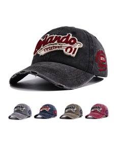 KASTWAVE Baseball Cap Mens, Vintage Baseball Trucker Hat, Cotton Embroidered Snapback Cap, Unisex Snapback Outdoor Adjustable Sports Cap  - Image 1