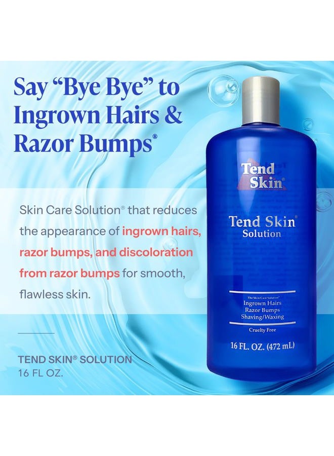 Tend Skin حل bumps الحلاقة، حل الشعر الناشئ لل bumps الحلاقة غير المرغوب فيها، الشعر الناشئ وحروق الحلاقة، تونر بعد الحلاقة والشمع للرجال والنساء، صنع في الولايات المتحدة الأمريكية، 16 أونصة - Image 2