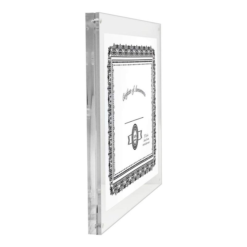 Isaac Jacobs 8.5x11 Wall-Mountable Clear Acrylic Picture Frame, Magnetic Photo Frame, Document Size, Made for Certificates and Diplomas, Gallery Display, Wall Space, Wall DÃ©cor, Art, Home or Office - Image 5