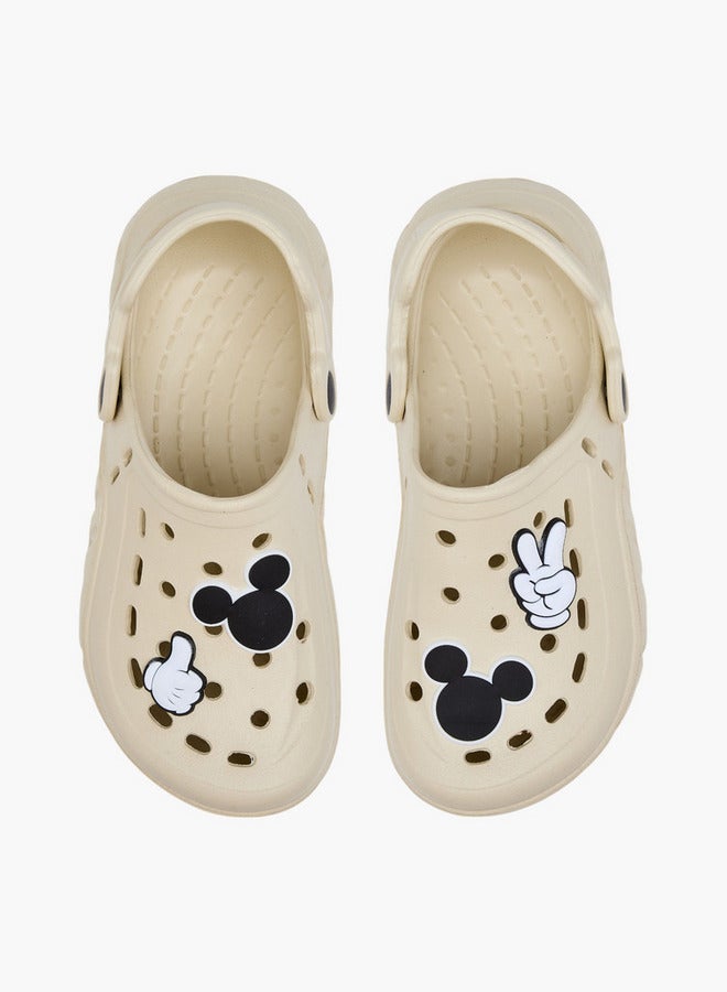 ديزني شباشب أطفال ميكي ماوس بتصميم مطرز مع حزام خلفي - Image 4