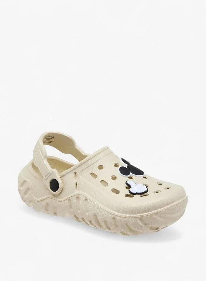 Disney Boys Mickey Mouse Applique Clogs with Backstrap