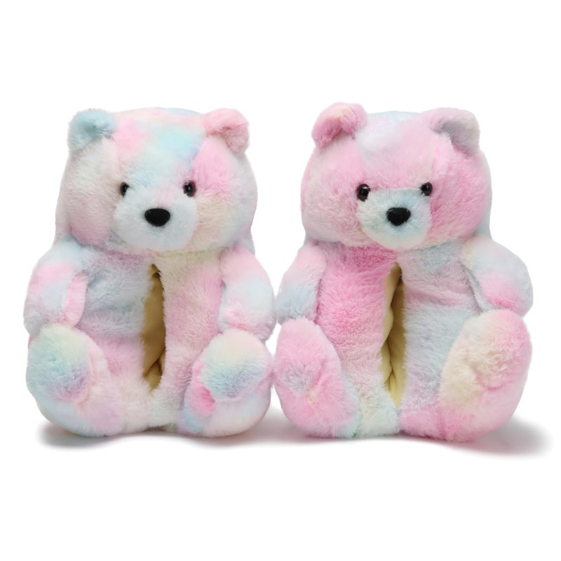 DOVORSY Womens Christmas Teddy Bear SlippersWinter Fuzzy Cute Indoor House Slippers with CushionFluffy Cartoon Bedroom ShoesCozy Warm Gifts for WomenMenLadiesGirls Size 711 - Image 2